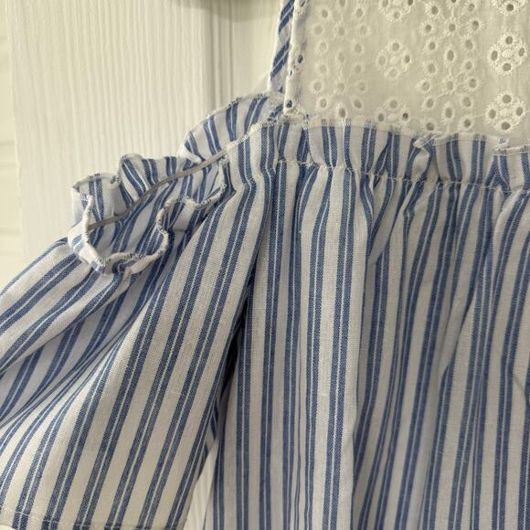 Andree by Unit New Women's Striped Pockets Cold Shoulder Dress Size Medium - Picture 5 of 13